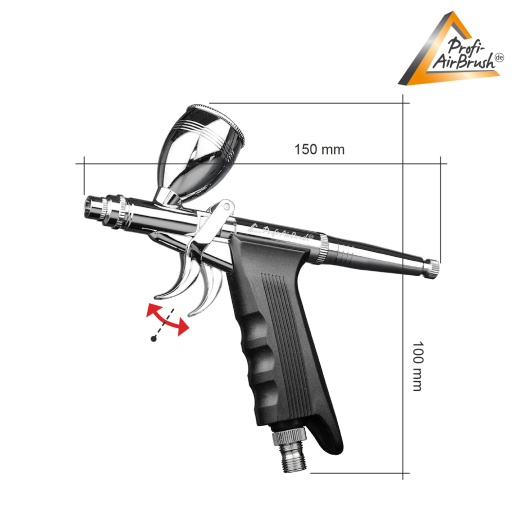 Airbrushpistole Profi-AirBrush Gravity Semi-Double-Action-Gun Trigger 1035 SD 0.3