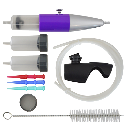 Profi-AirBrush Set Carry IV-TC violett mit TORTEN-DECO-Airbrush Set