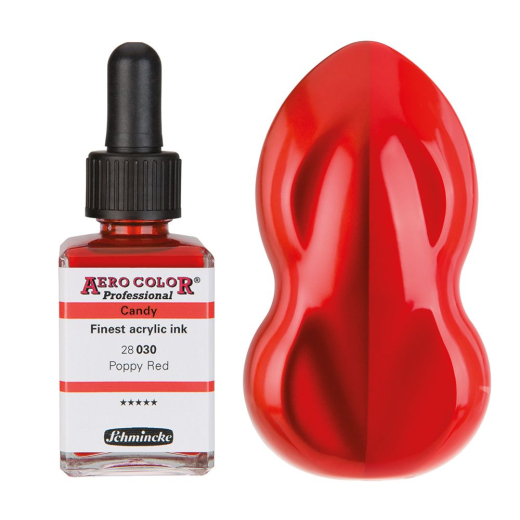 Airbrush-Farbe CANDY FARBEN Poppy Red, Schmincke 28 030