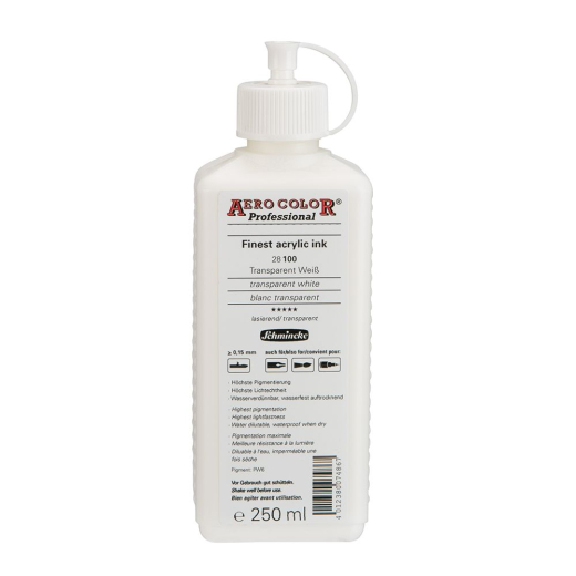 Airbrush-Farbe AERO COLOR Transparent Weiß 250ml, Schmincke 28 101
