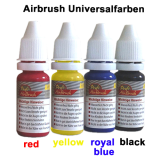 Airbrush Farben 4er Set für Tattoo, auf Alkoholbasis
