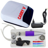 Profi-AirBrush Set Carry V-TC perlweiß mit TORTEN-DECO-Airbrush Set