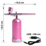 Profi-AirBrush Kompressor ACCU-Star I ROSA