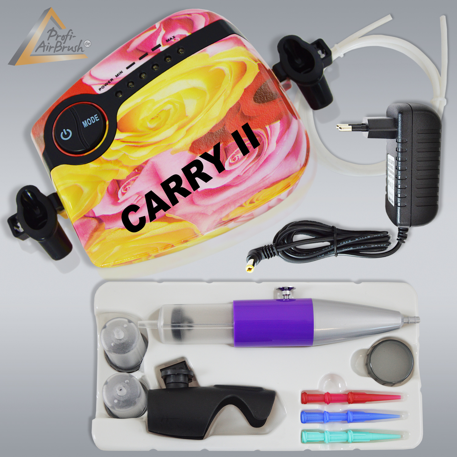 Profi-AirBrush Set Carry II R mit TORTEN-DECO-Airbrush Set