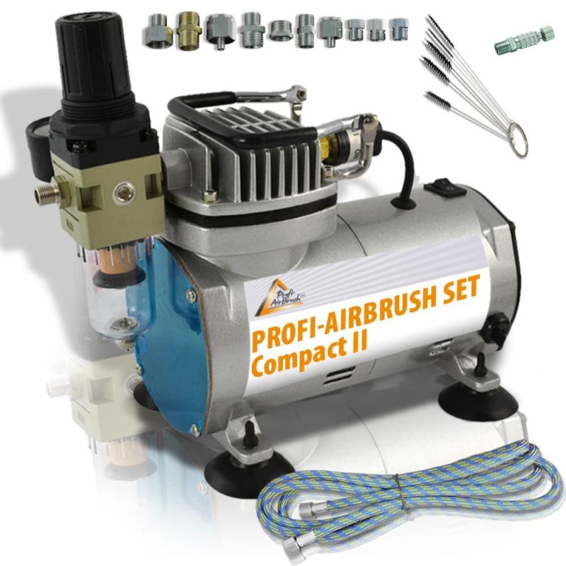 Profi AirBrush Kompressor Compact II mit Zubehörauswahl