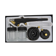 Profi-AirBrush Kompressor DUO-Power II-C Set I mit Single-Action-Gun 138 D 0,8