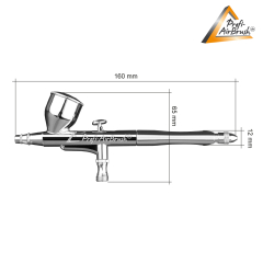 Airbrushpistole Profi-AirBrush Gravity Double-Action-Gun Ergo 1035 D 0.38