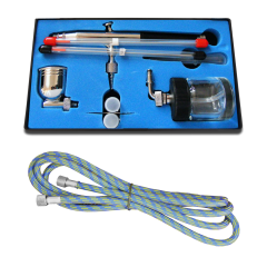 Profi-AirBrush Ultimate mit Airbrushpistole Double Action Gun 134s, Airbrushpistole Single Action Gun 138, Schlauch und Adapter