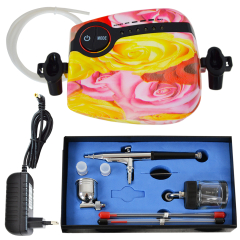 Profi-Airbrush Set Carry II Rosa - ideal für Einsteiger!