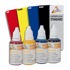 Airbrush Farben 4er Set für Tattoo, auf Alkoholbasis