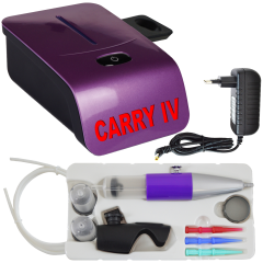 Profi-AirBrush Set Carry IV-TC violett mit TORTEN-DECO-Airbrush Set