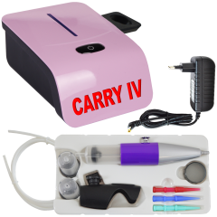 Profi-AirBrush Set Carry IV-TC pink mit TORTEN-DECO-Airbrush Set