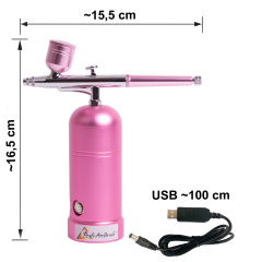 Profi-AirBrush Kompressor ACCU-Star I ROSA