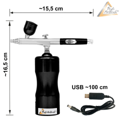 Profi-AirBrush Kompressor AirBrush ACCU-Star II SCHWARZ